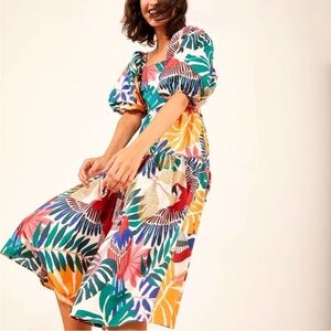 NWT Farm Rio Macaw Midi Dress Small